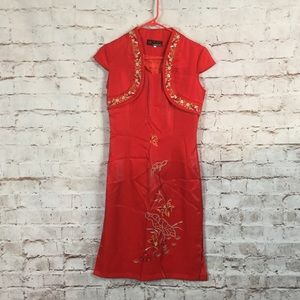 SOLD Red Laogudai Dress